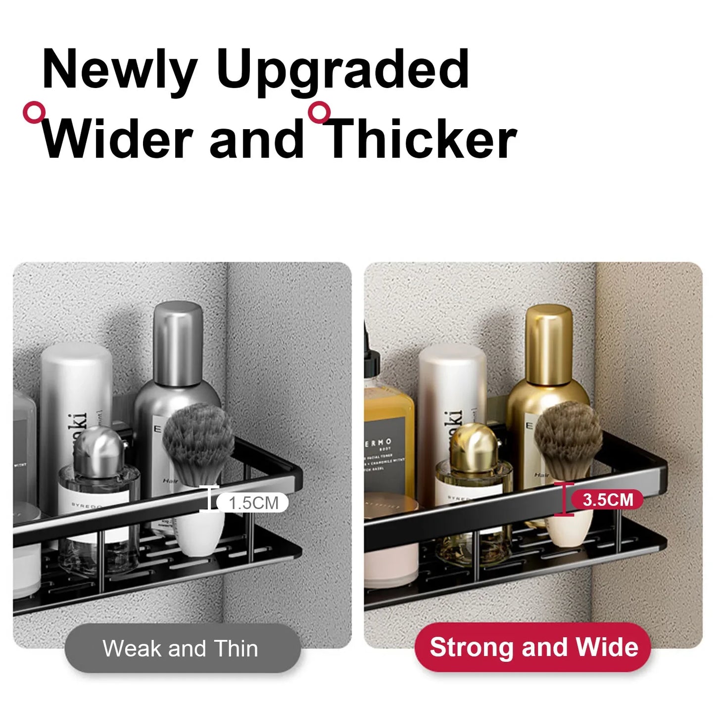 No-Drill Bathroom Shelf