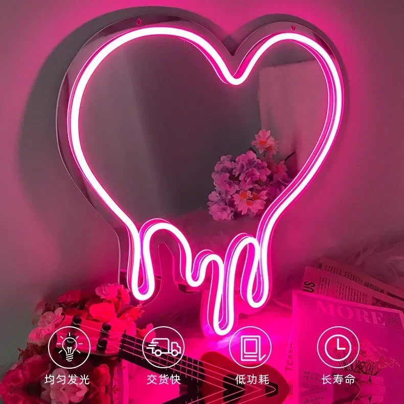 Hello Kitty Neon Mirror Light