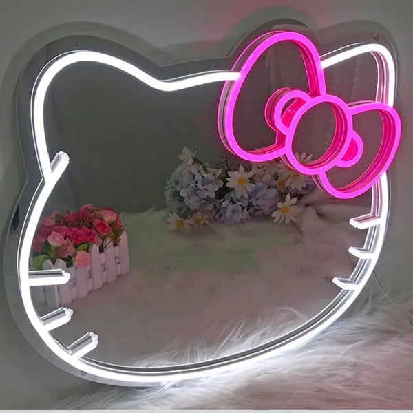 Hello Kitty Neon Mirror Light