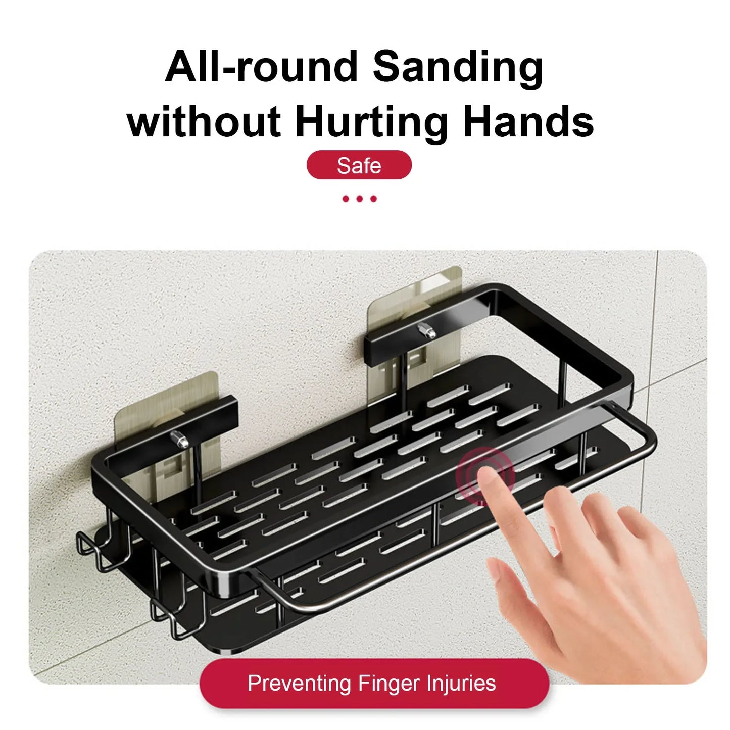 No-Drill Bathroom Shelf